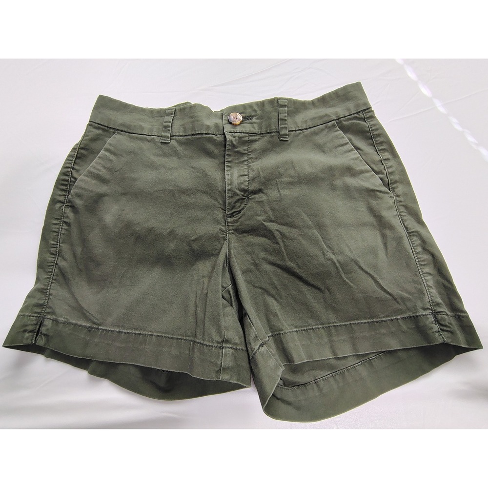 Old Navy Everyday Short Womens 6 Olive Green Mid Rise Cotton Stretch Chino Short